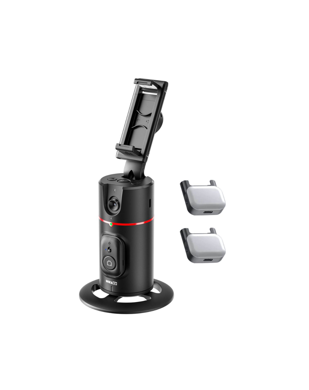 AI-Powered Face-Tracking Gimbal for Phones with LED Light and Stand