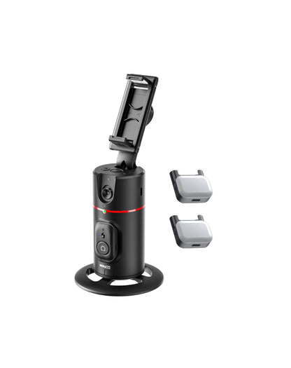 AI-Powered Face-Tracking Gimbal for Phones with LED Light and Stand